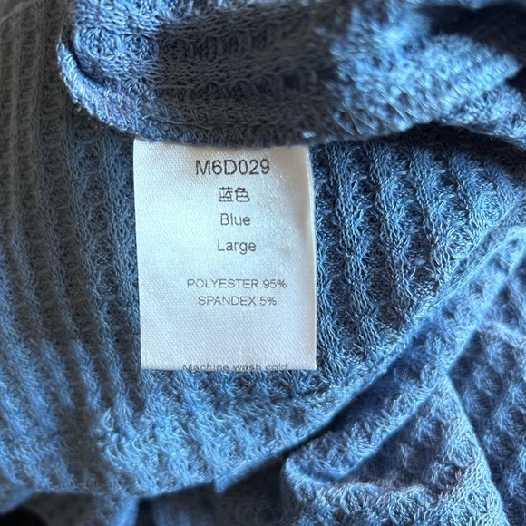 Women's Blue and Black Long Sleeve Top - Large - Picture 4 of 5